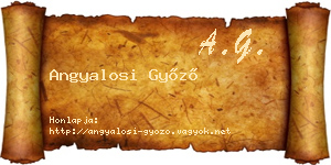 Angyalosi Győző névjegykártya