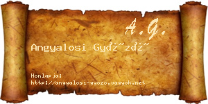 Angyalosi Győző névjegykártya