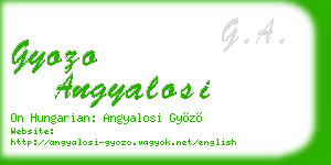 gyozo angyalosi business card